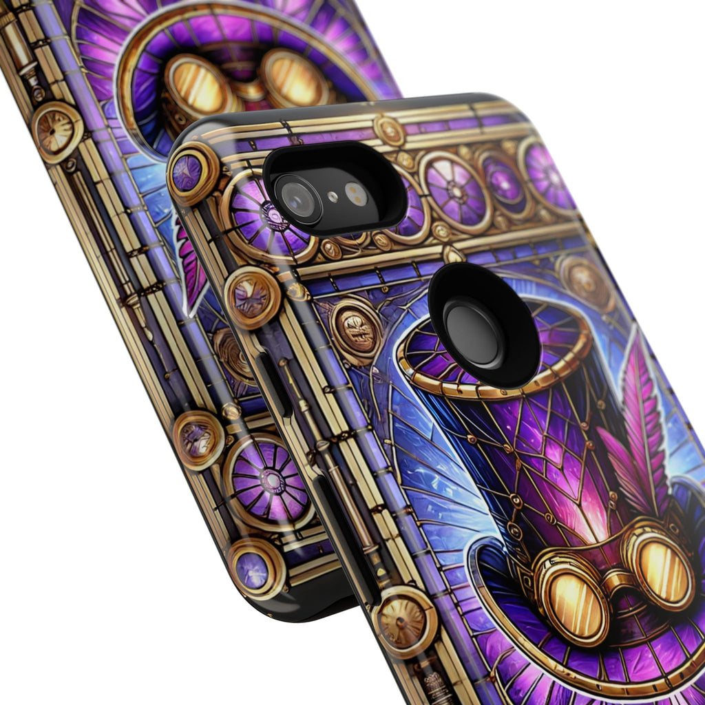 Stained Glass Steampunk Android Phone Case – 3D Full-Wrap Protective Cover with TPU Liner