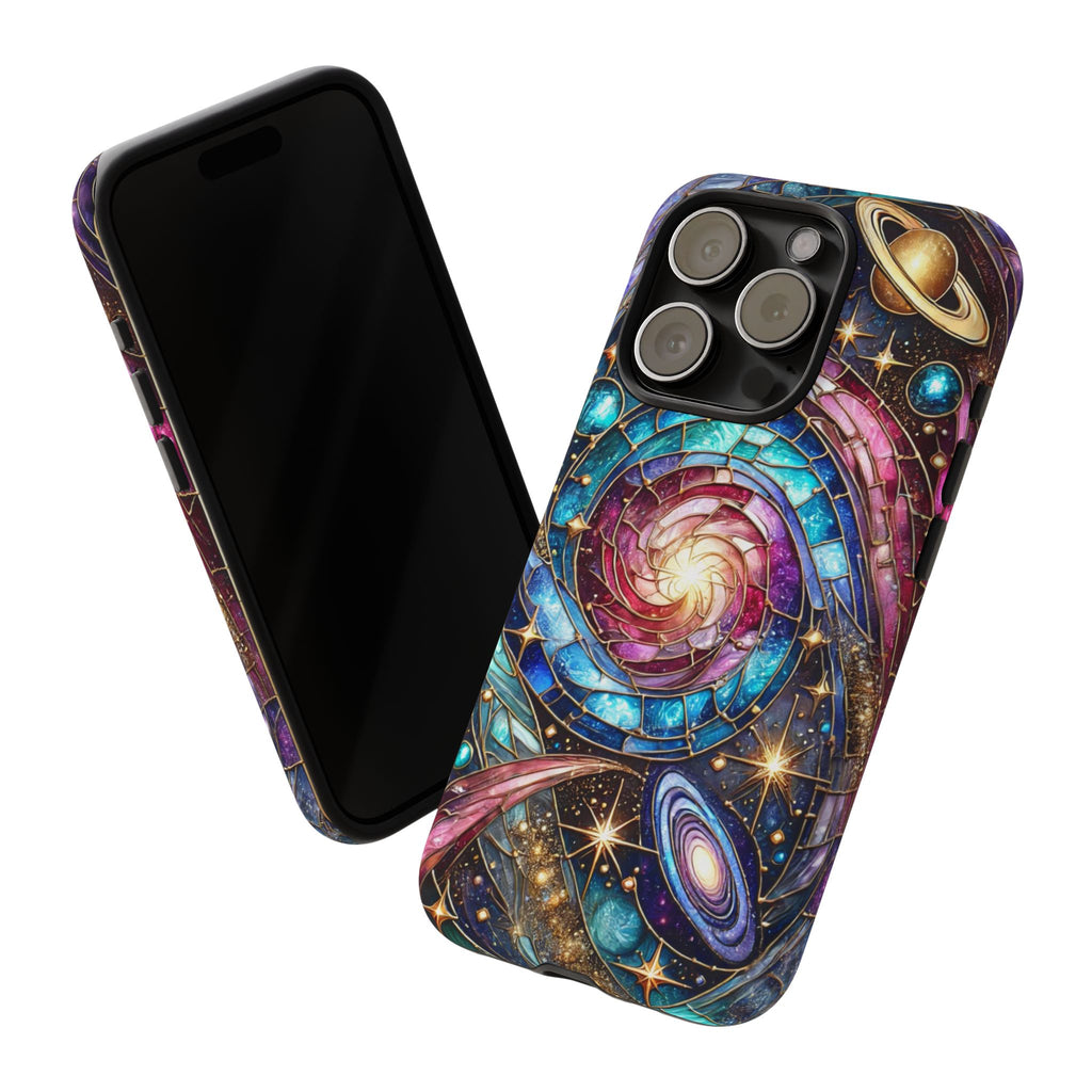 Stained Glass Celestial iPhone Case – Galaxy 3D Full-Wrap Protective Phone Cover