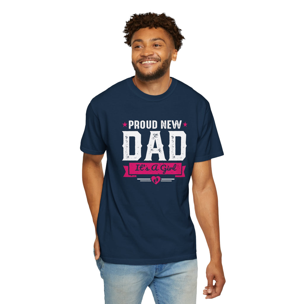Proud New Dad T-shirt, Cute Baby Announcement Tee, New Father Apparel