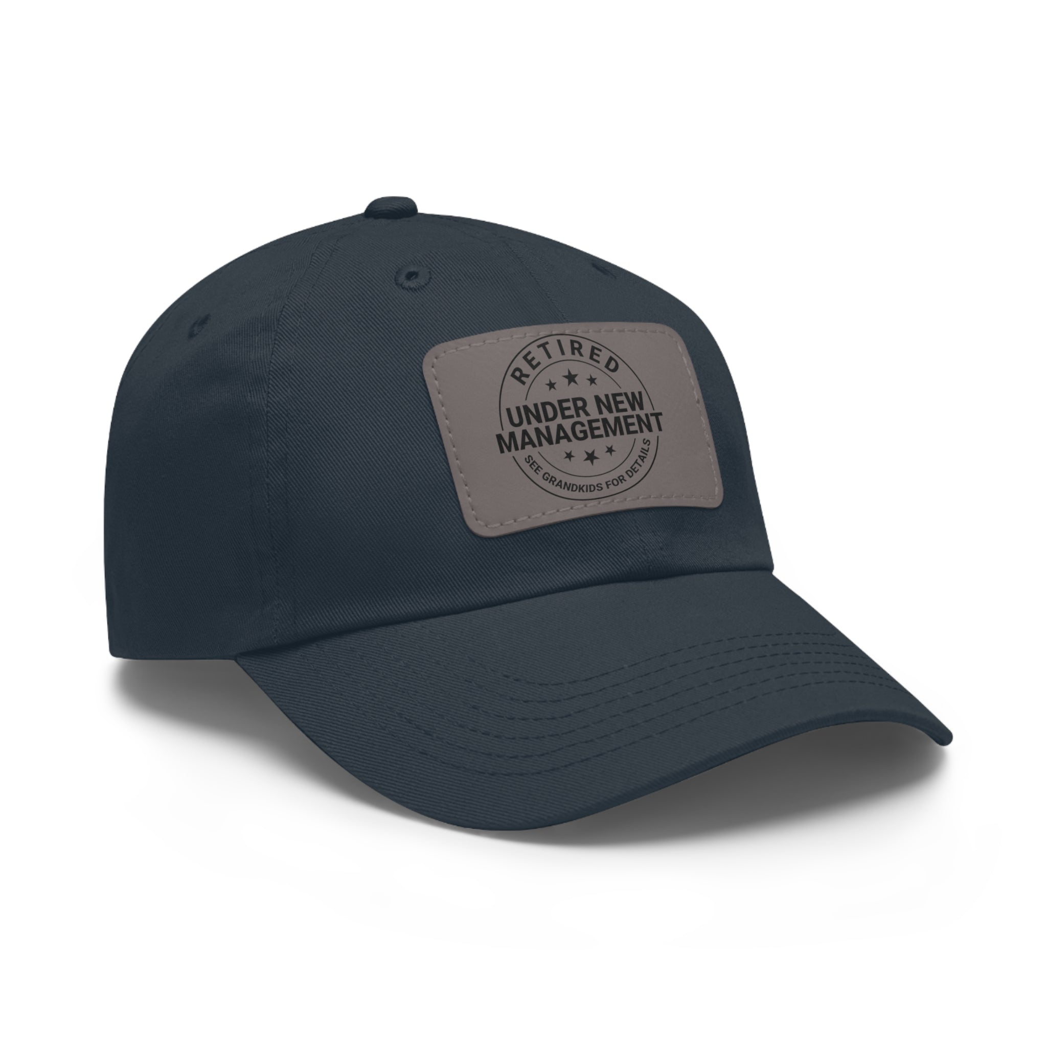 Retired 'Under New Management' Leather Patch Dad Hat