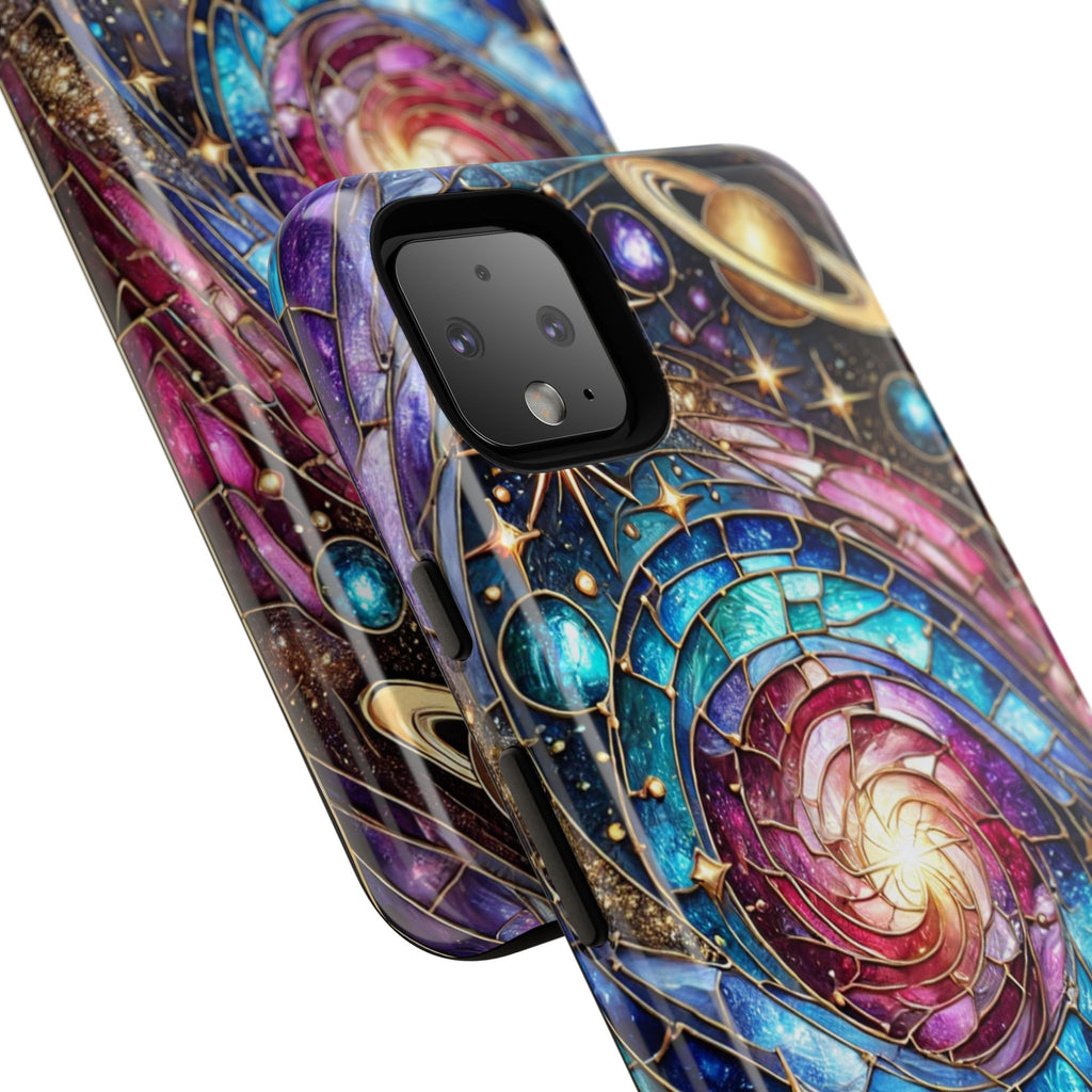 Stained Glass Celestial Android Phone Case – 3D Galaxy Full-Wrap Protective Cover with TPU Liner