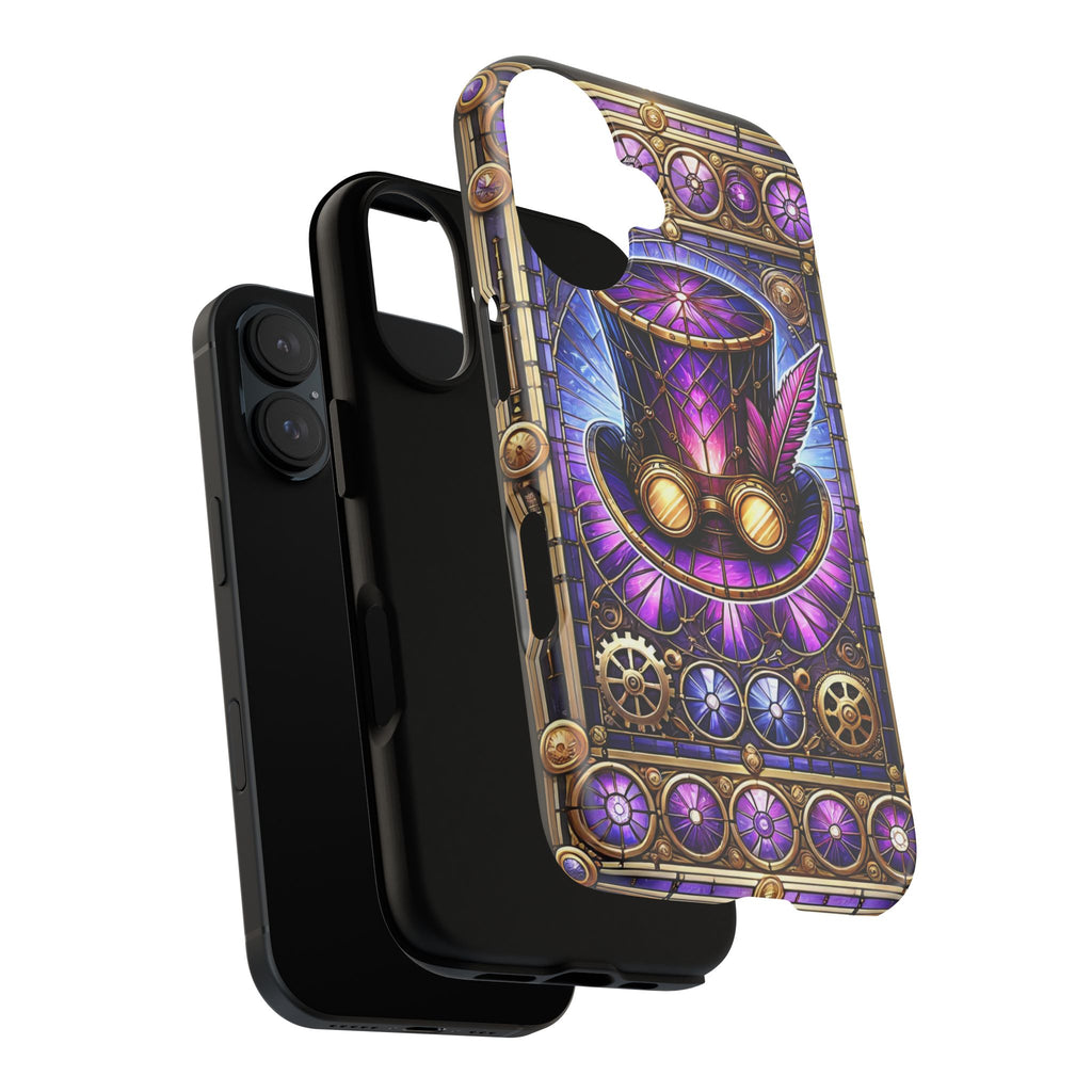 Stained Glass Steampunk iPhone Case – 3D Full-Wrap Protective Phone Cover With TPU Liner