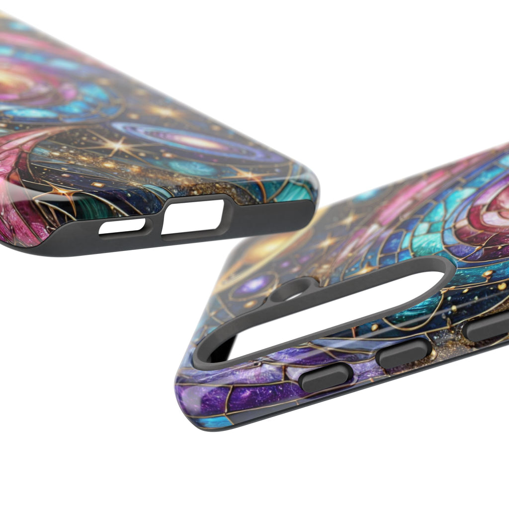 Stained Glass Celestial Android Phone Case – 3D Galaxy Full-Wrap Protective Cover with TPU Liner