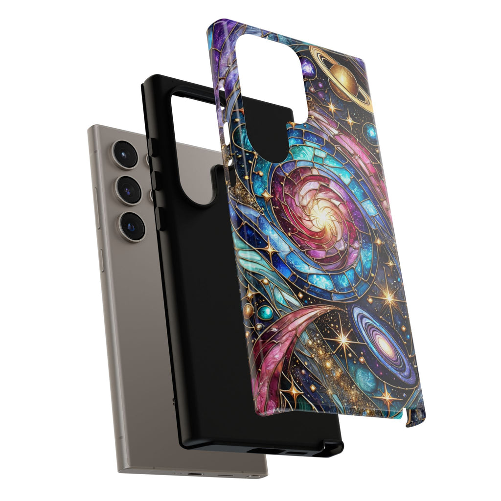Stained Glass Celestial Android Phone Case – 3D Galaxy Full-Wrap Protective Cover with TPU Liner