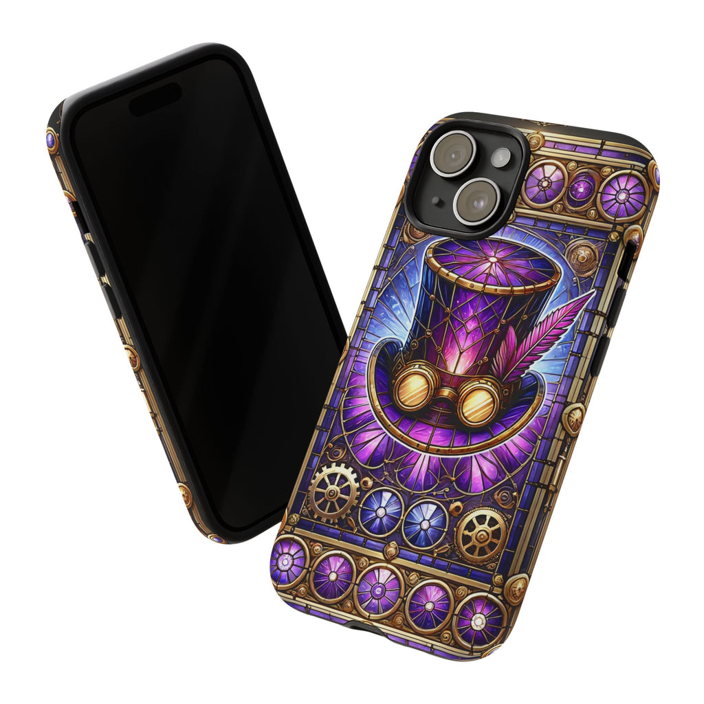 Stained Glass Steampunk iPhone Case – 3D Full-Wrap Protective Phone Cover With TPU Liner