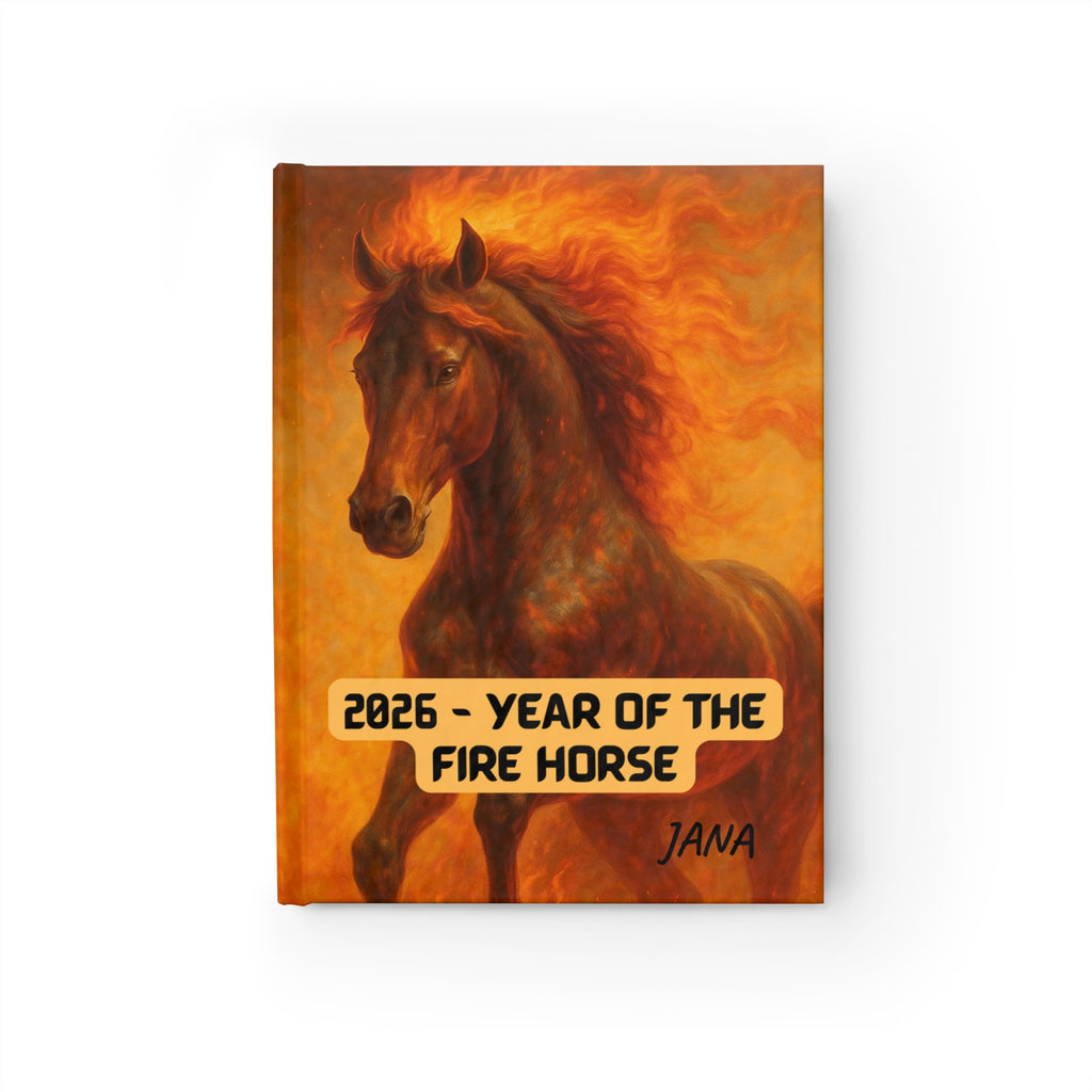 Personalized 2026 Chinese Year of the Fire Horse Blank Journal