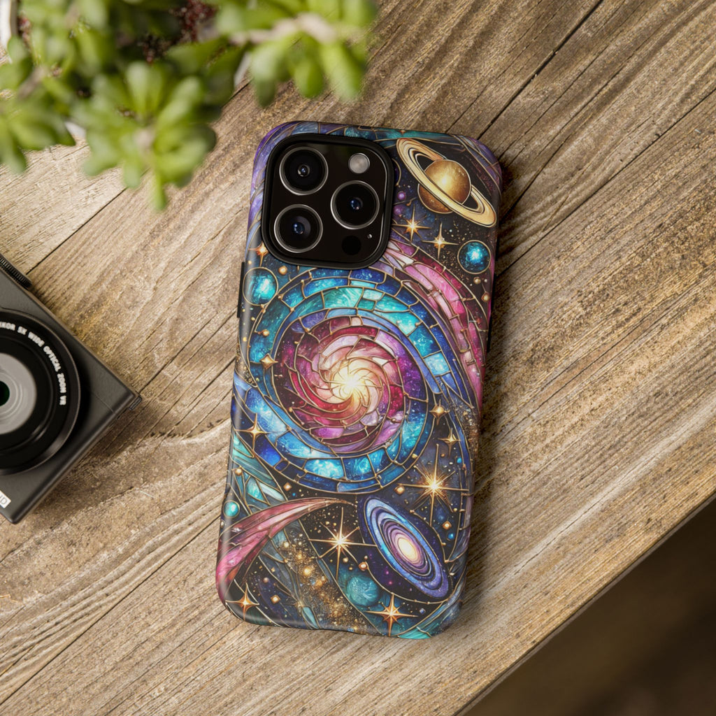 Stained Glass Celestial iPhone Case – Galaxy 3D Full-Wrap Protective Phone Cover