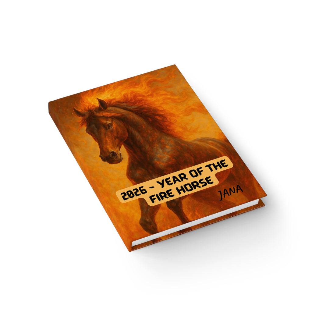Personalized 2026 Chinese Year of the Fire Horse Blank Journal