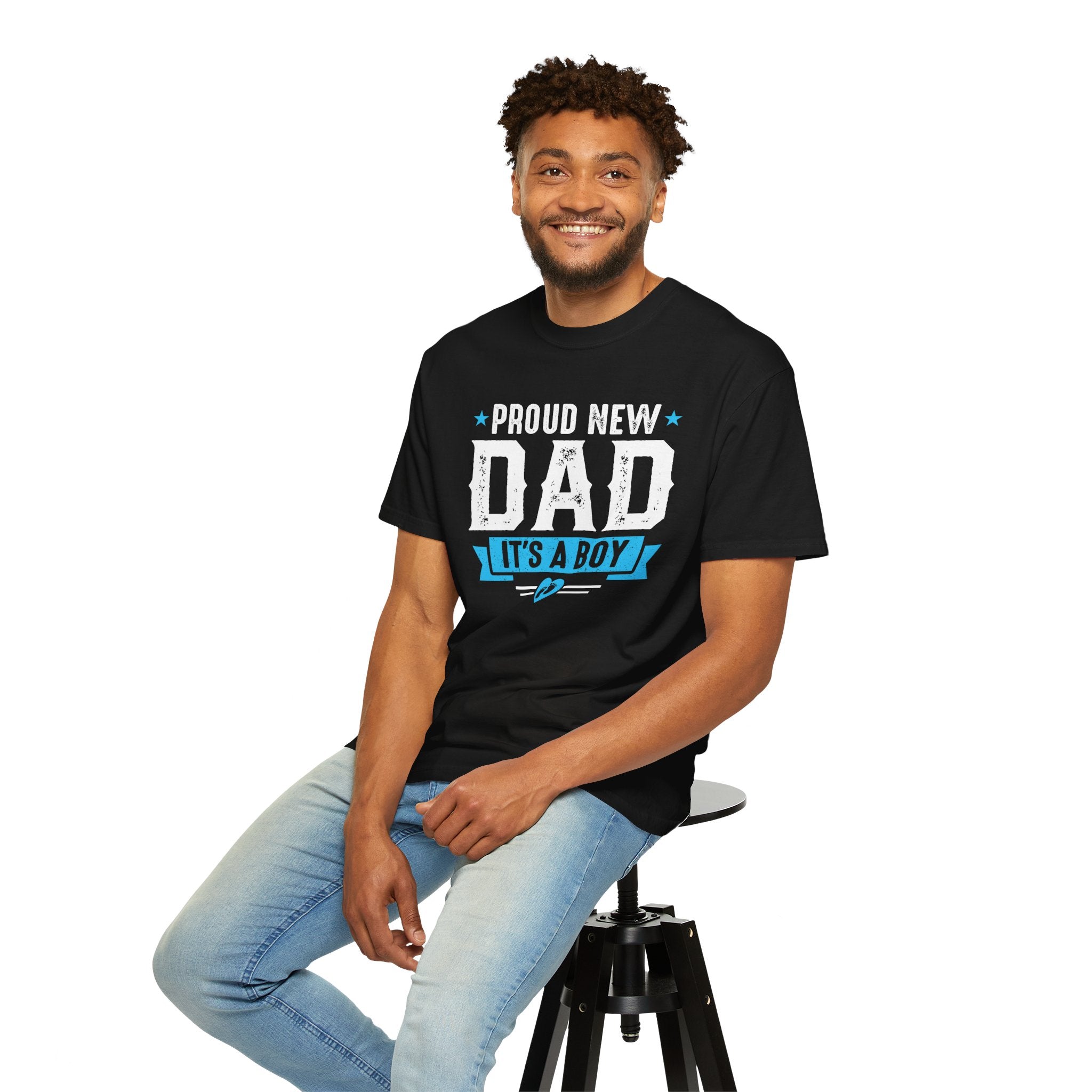 Proud New Dad T-Shirt, New Fathers Tee, Baby Boy Announcement Reveal Shirt