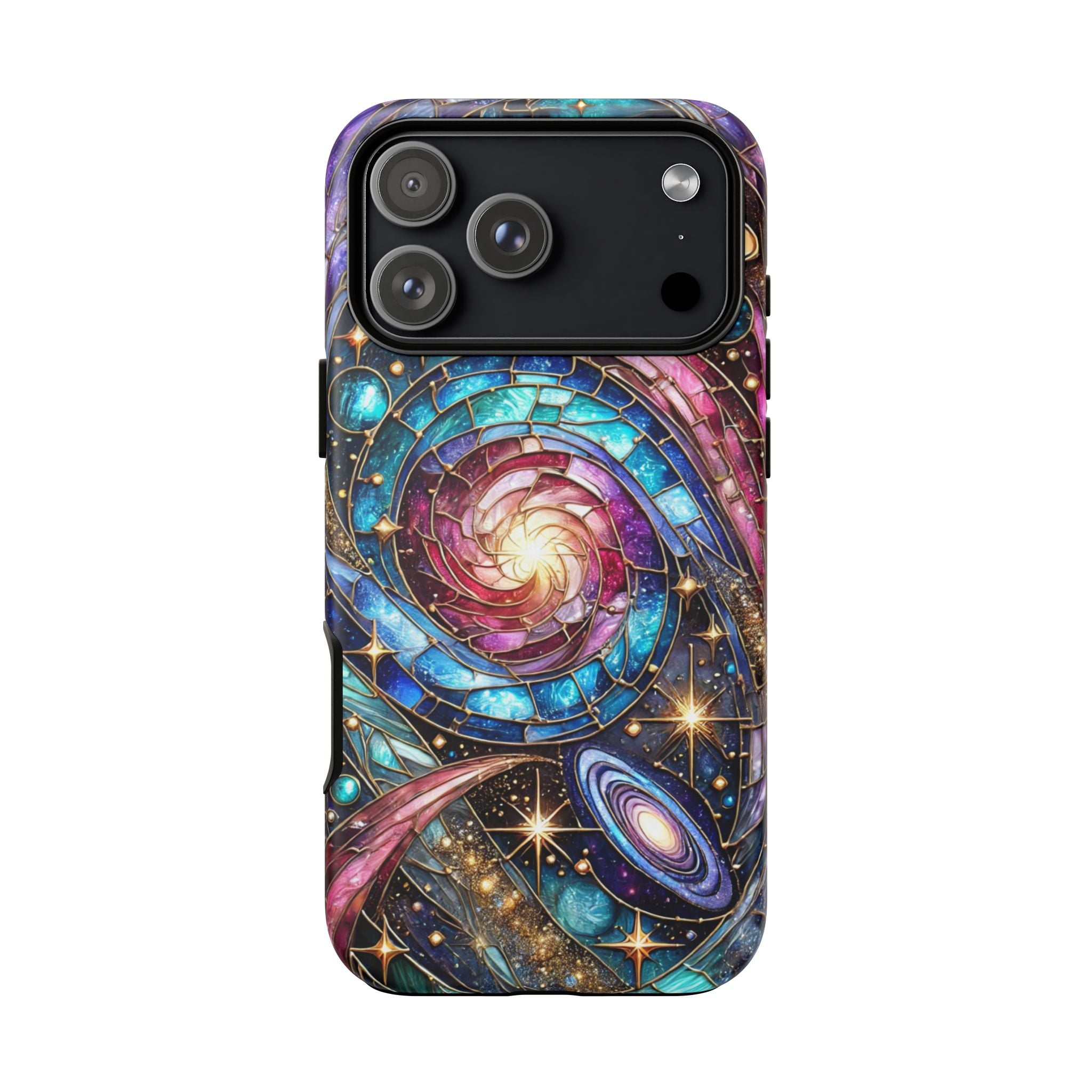 Stained Glass Celestial iPhone Case – Galaxy 3D Full-Wrap Protective Phone Cover