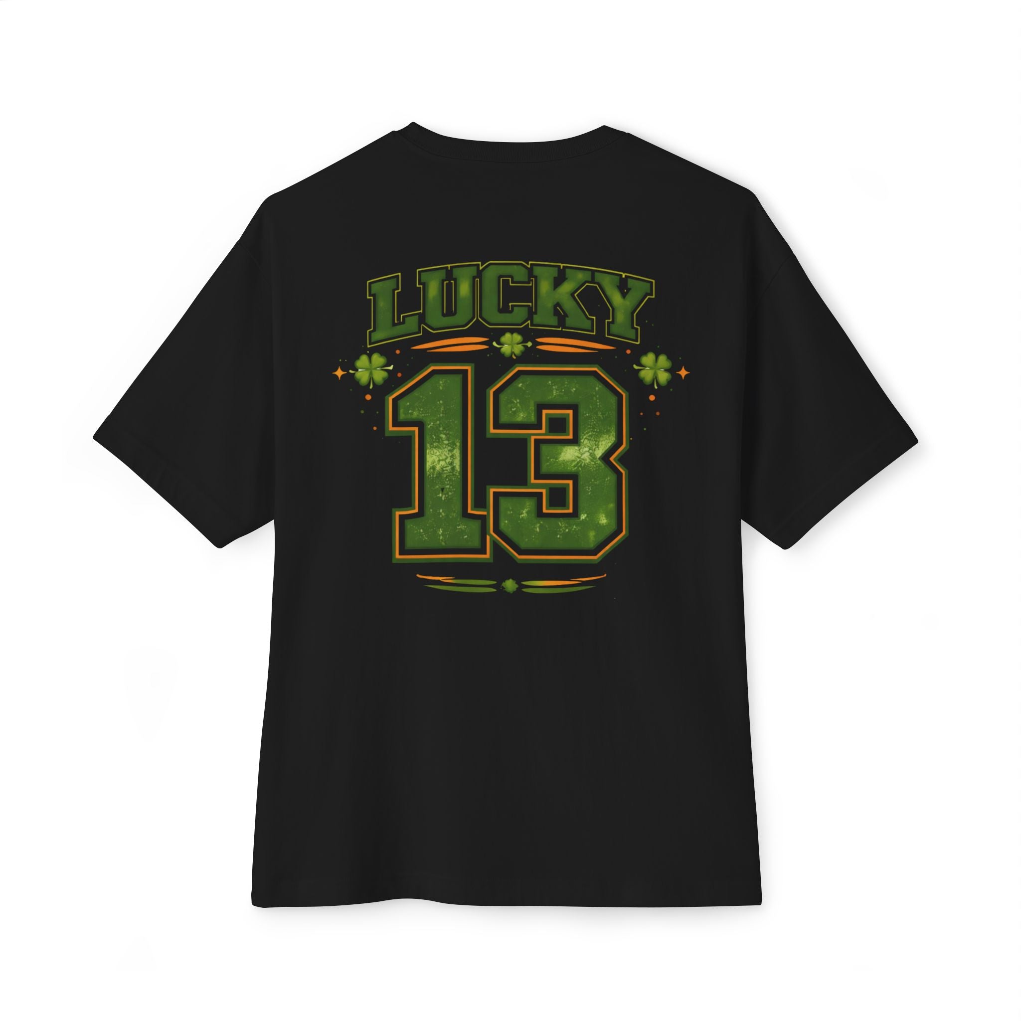 Lucky 13 Oversized Tee — St. Patrick’s Day Lucky Number Shirt