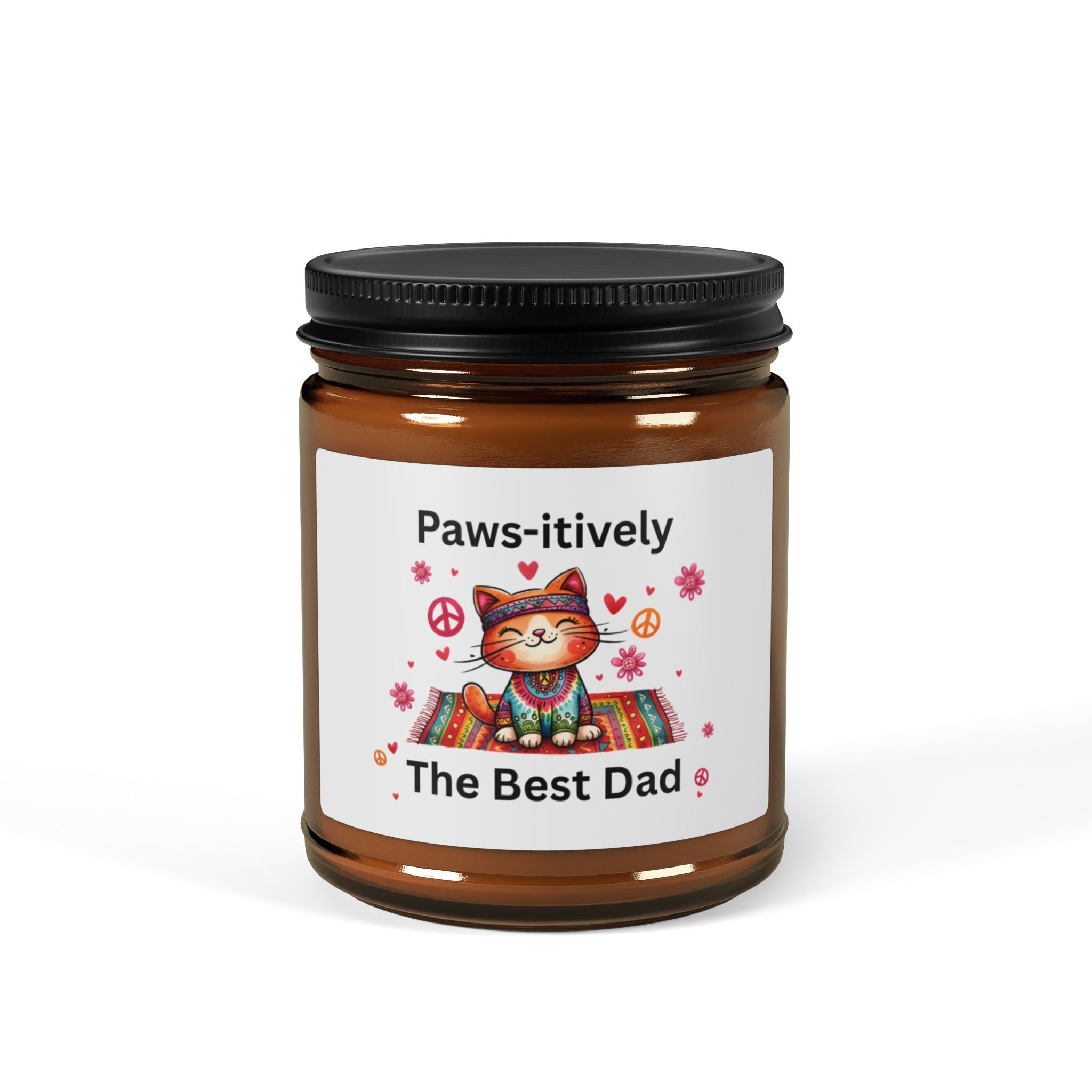 Paws-itively The Best Dad Scented Soy Candle, Cat Dad Gift