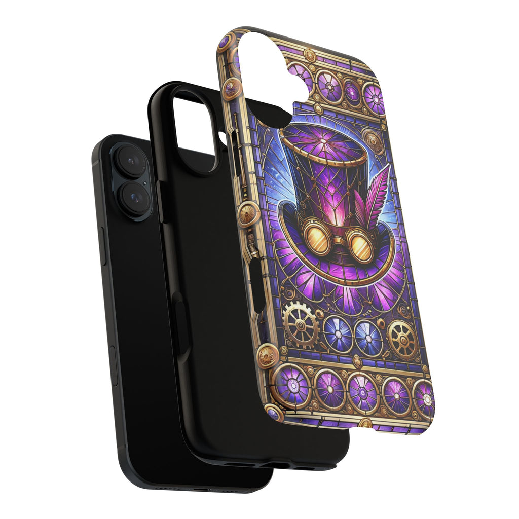 Stained Glass Steampunk iPhone Case – 3D Full-Wrap Protective Phone Cover With TPU Liner