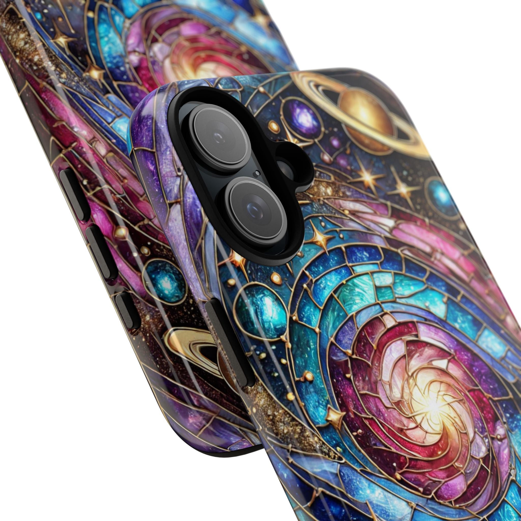 Stained Glass Celestial iPhone Case – Galaxy 3D Full-Wrap Protective Phone Cover
