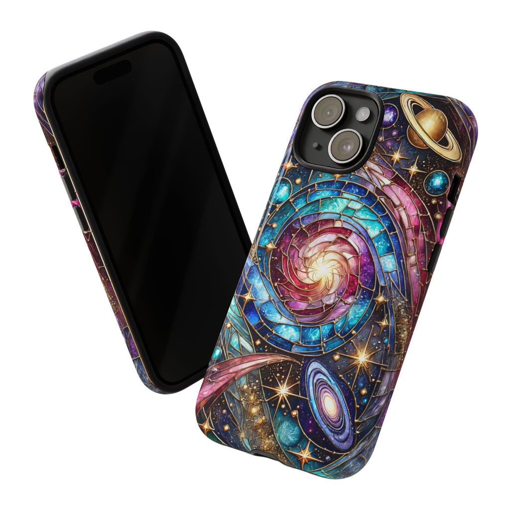 Stained Glass Celestial iPhone Case – Galaxy 3D Full-Wrap Protective Phone Cover