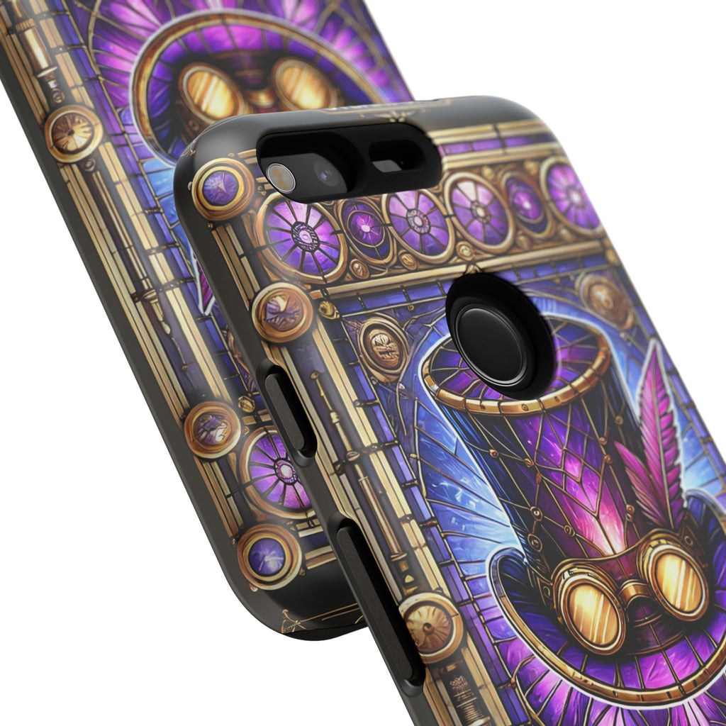 Stained Glass Steampunk Android Phone Case – 3D Full-Wrap Protective Cover with TPU Liner