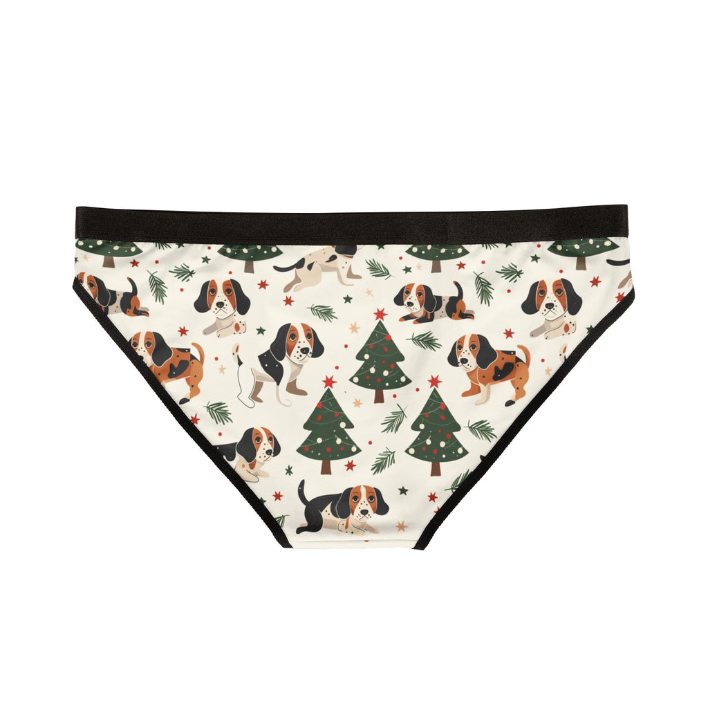 Christmas Beagle Print Women's Bikini Underwear – Festive Dog Holiday Panties