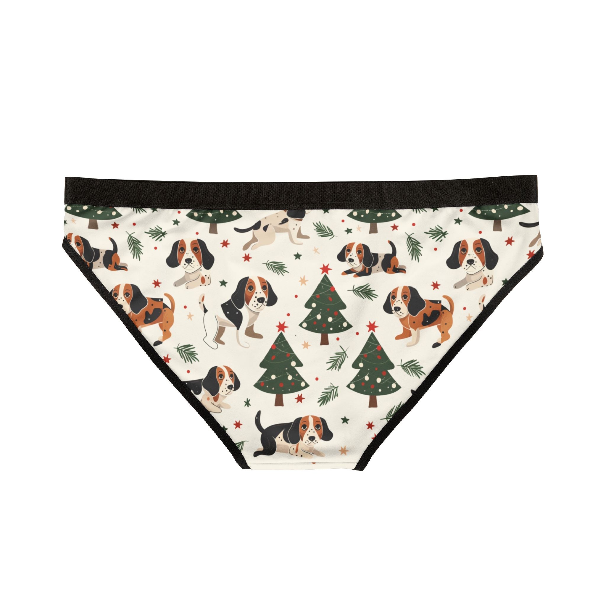 Christmas Beagle Print Women's Bikini Underwear – Festive Dog Holiday Panties