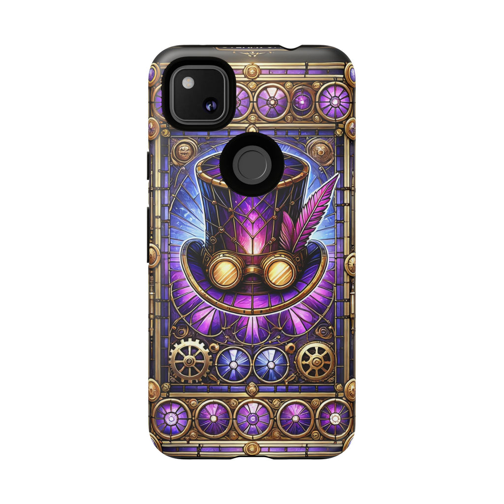 Stained Glass Steampunk Android Phone Case – 3D Full-Wrap Protective Cover with TPU Liner