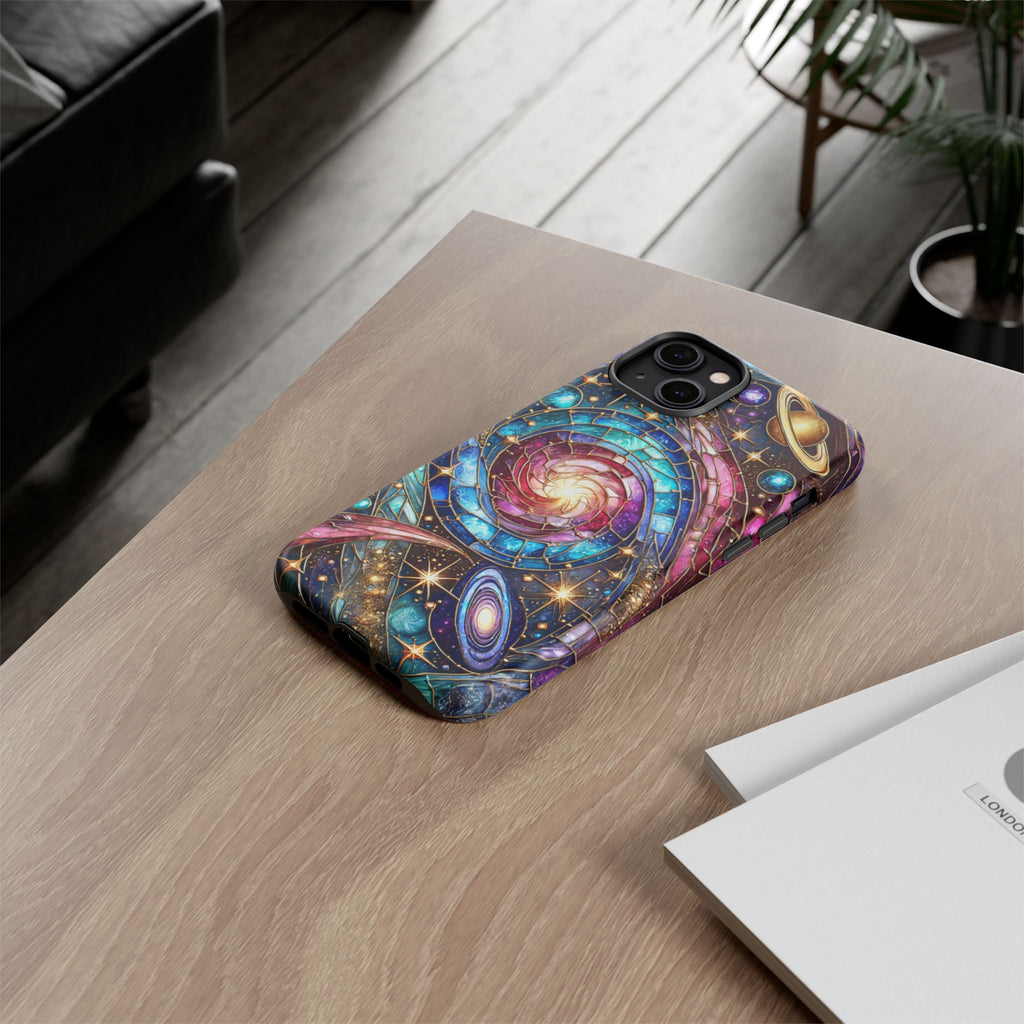 Stained Glass Celestial iPhone Case – Galaxy 3D Full-Wrap Protective Phone Cover