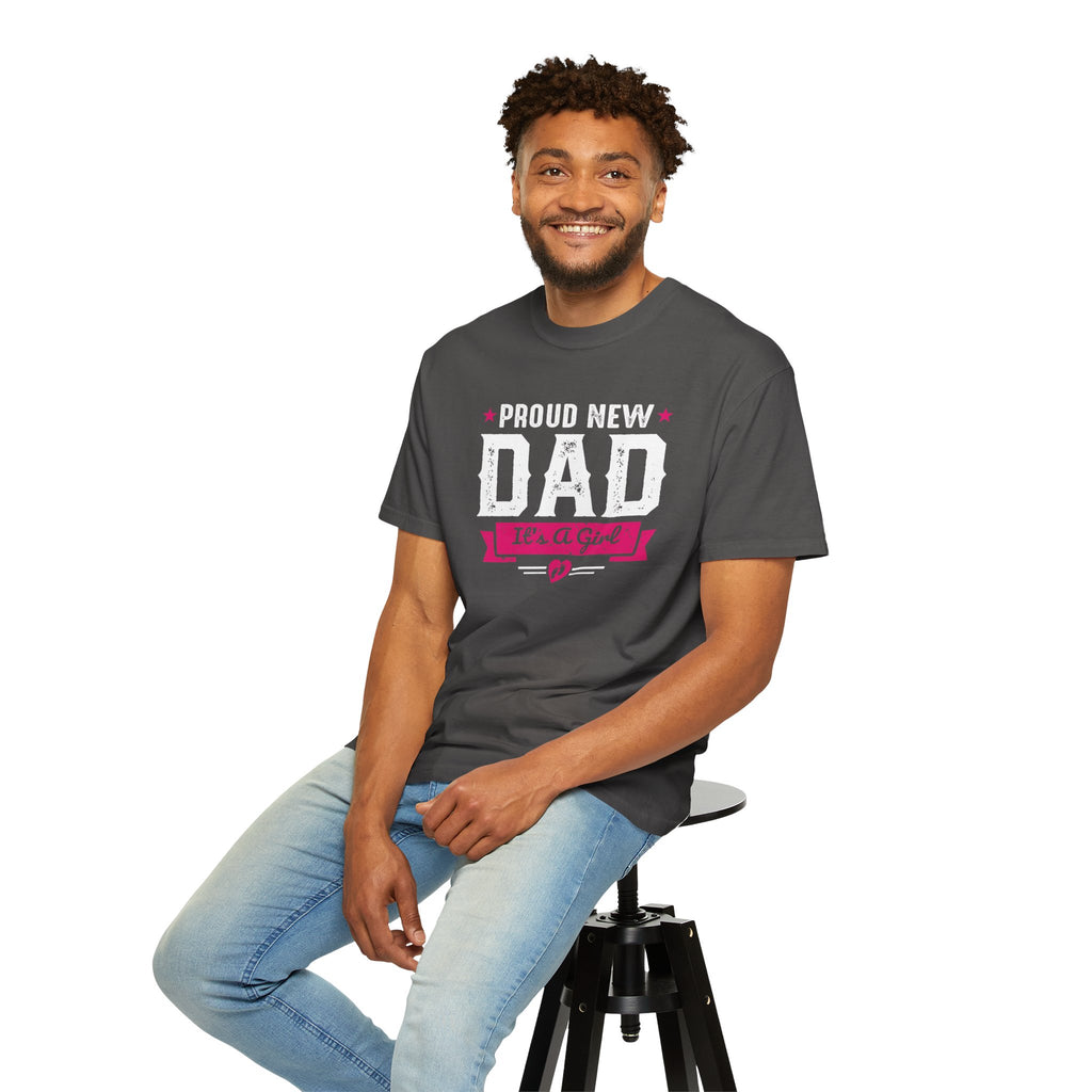 Proud New Dad T-shirt, Cute Baby Announcement Tee, New Father Apparel