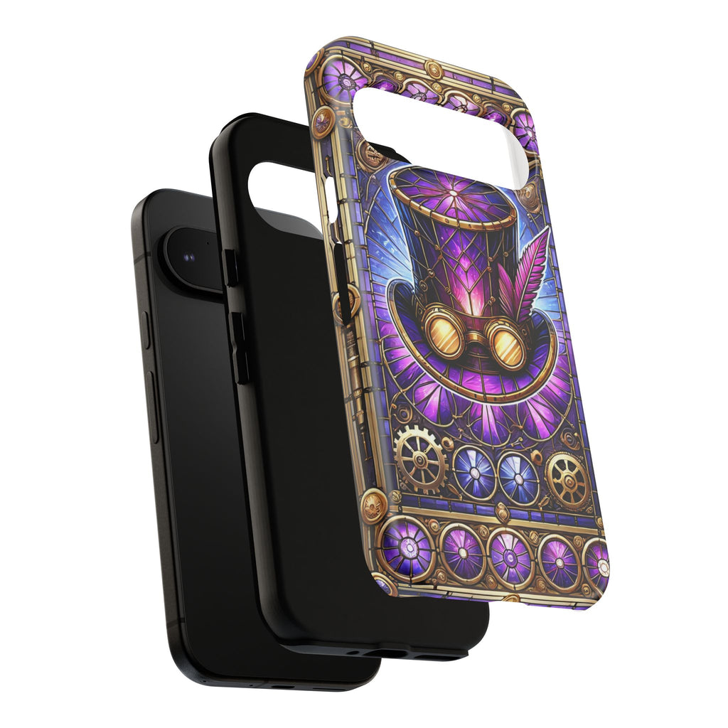 Stained Glass Steampunk Android Phone Case – 3D Full-Wrap Protective Cover with TPU Liner