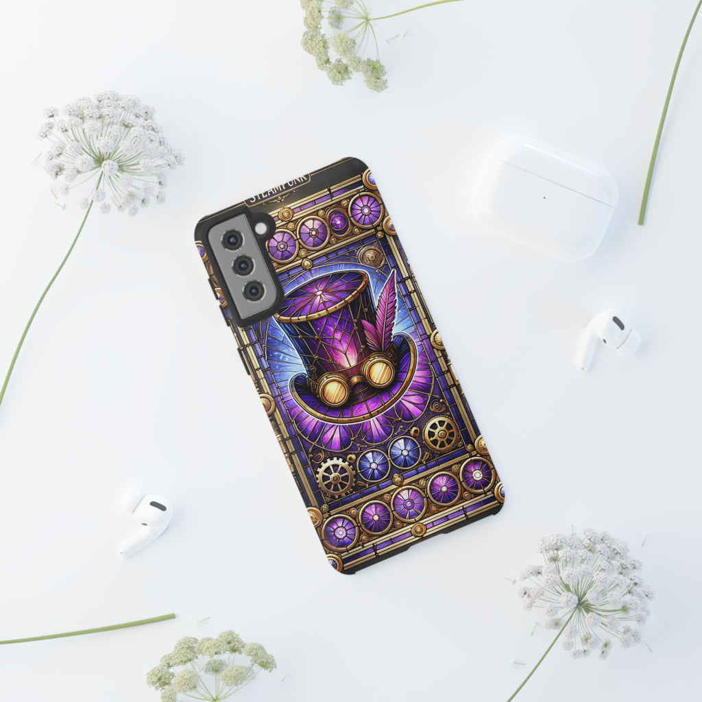 Stained Glass Steampunk Android Phone Case – 3D Full-Wrap Protective Cover with TPU Liner