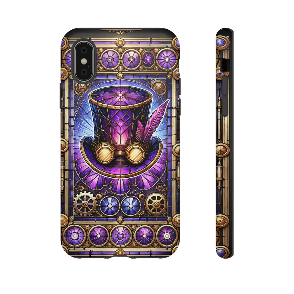 Stained Glass Steampunk iPhone Case – 3D Full-Wrap Protective Phone Cover With TPU Liner