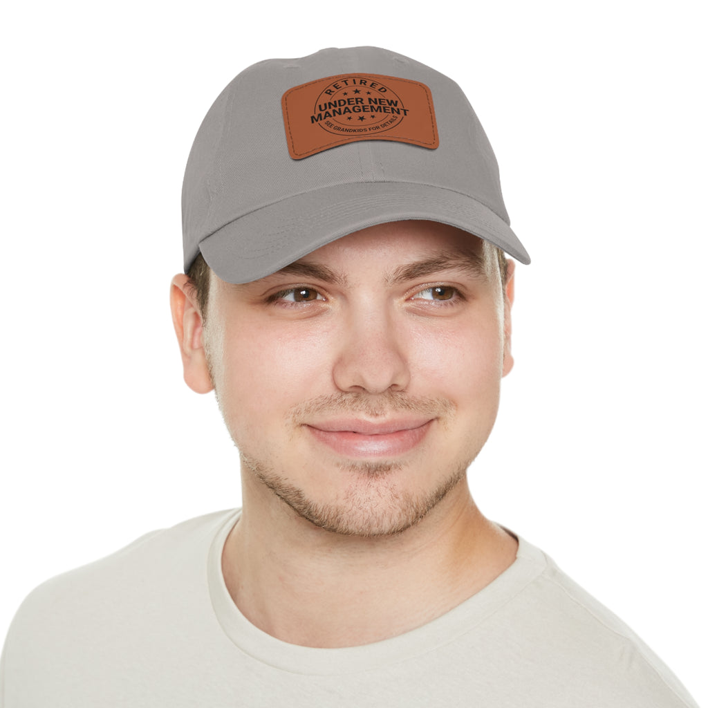 Retired 'Under New Management' Leather Patch Dad Hat