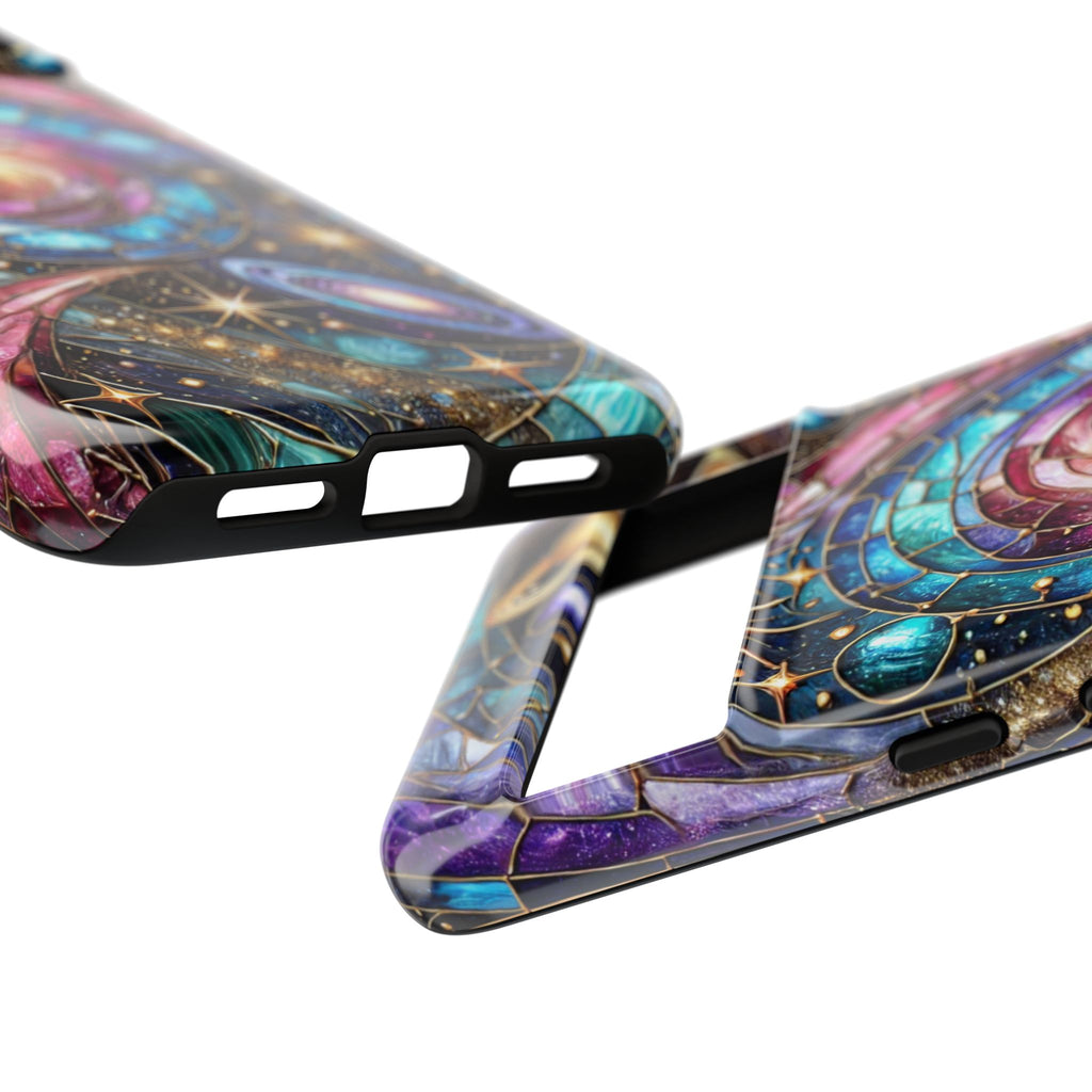 Stained Glass Celestial Android Phone Case – 3D Galaxy Full-Wrap Protective Cover with TPU Liner