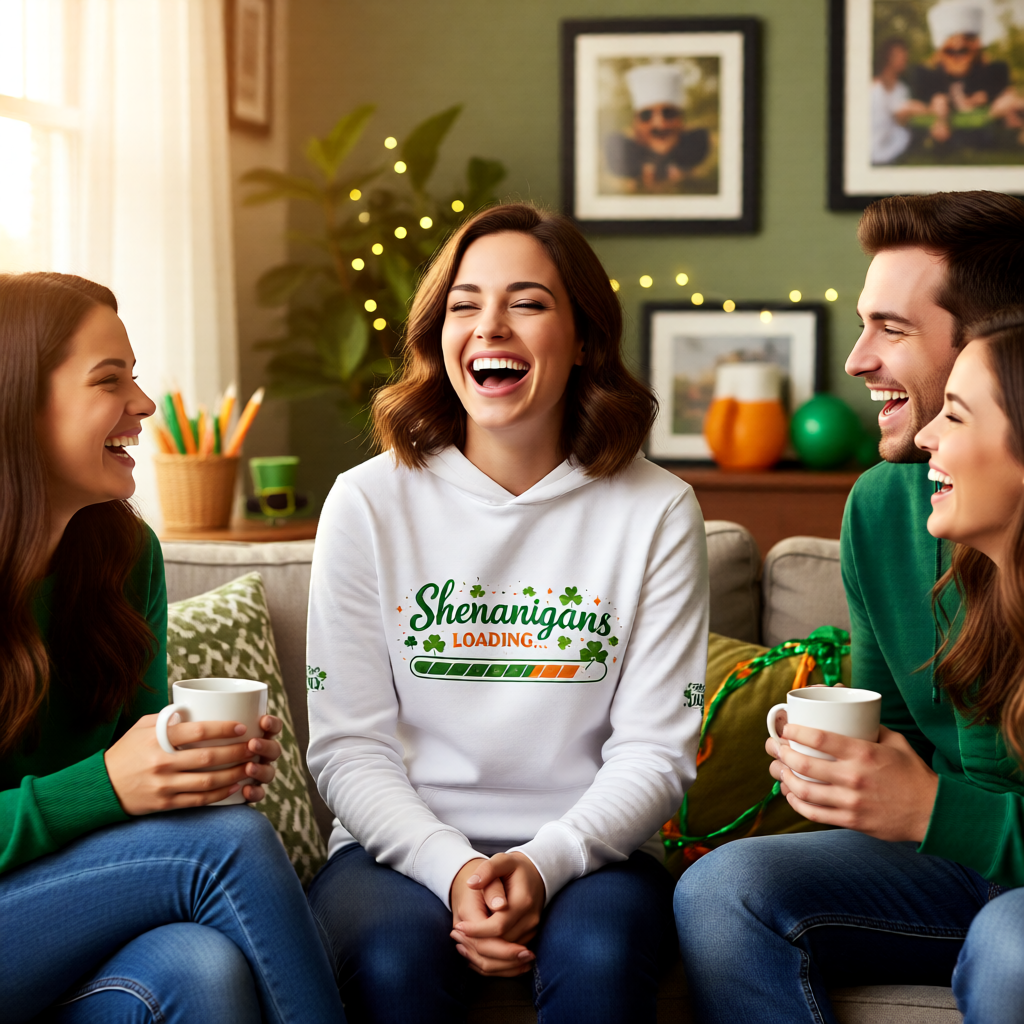 "Shenanigans Loading" Hooded Long Sleeve Tee — St. Patrick's Day Shirt