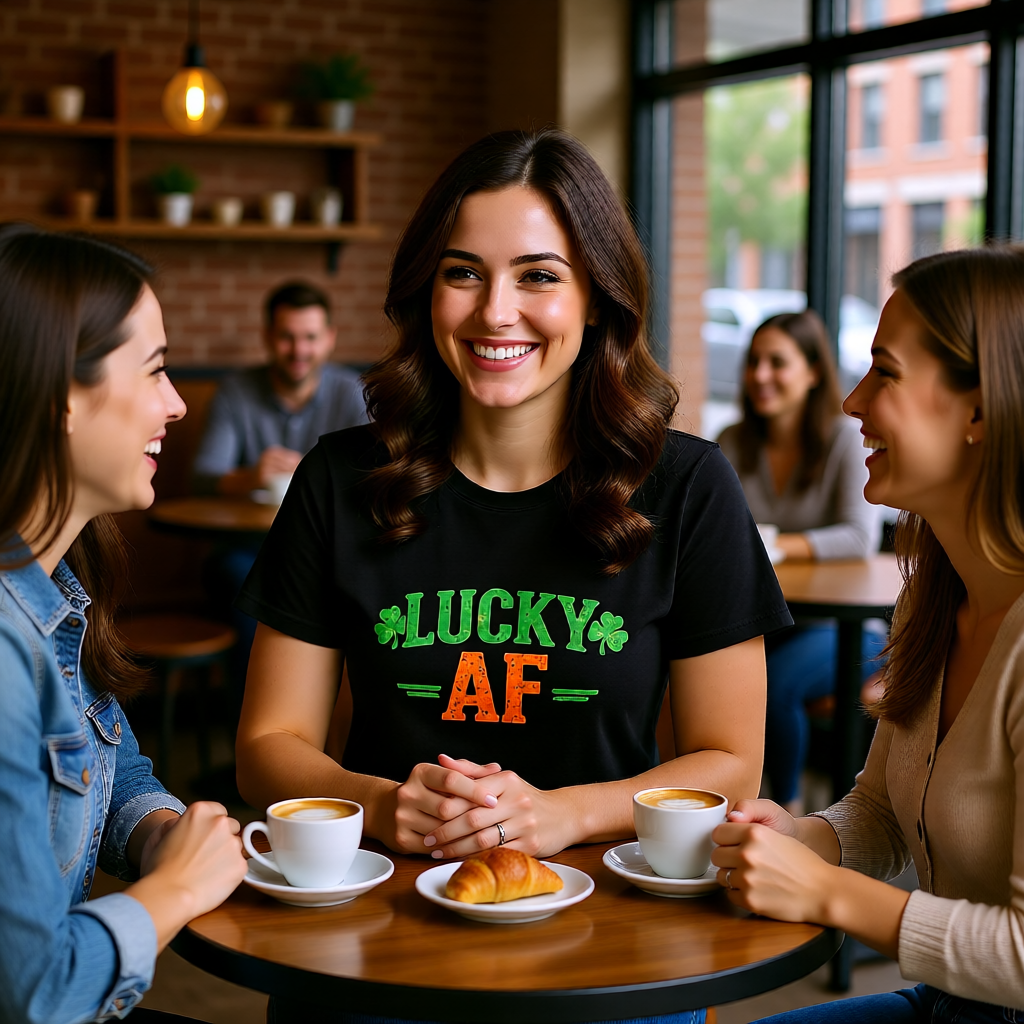 Lucky AF T-Shirt — St. Patrick’s Day Shamrock Tee