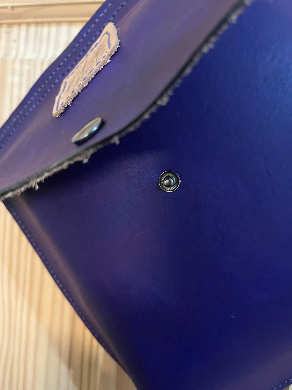 Genuine Leather Purple Haversack Bag