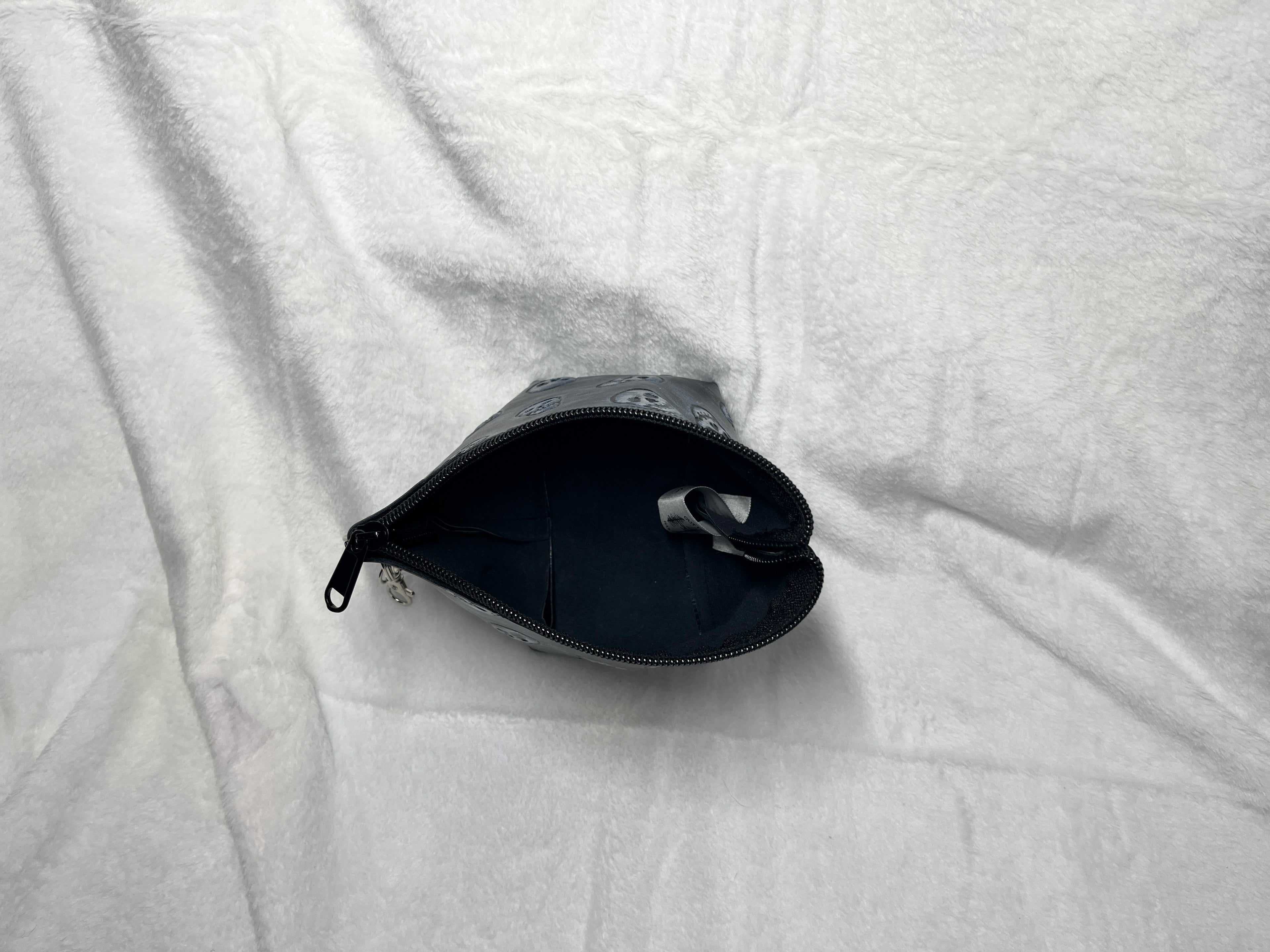 Black Skulls Cosmetics 2 Piece Bag Set, Travel Accessories Set